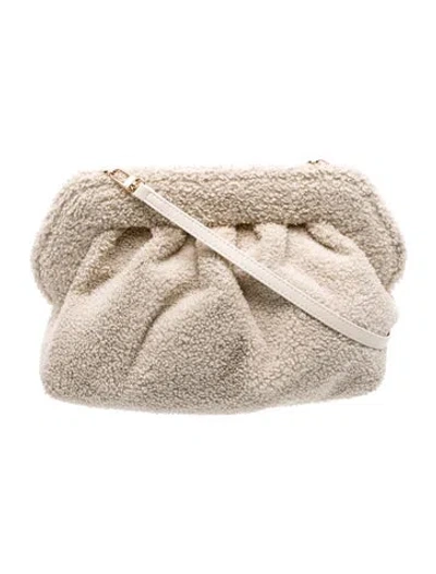 Pre-owned Themoirè Faux Fur Shoulder Bag In Neutral