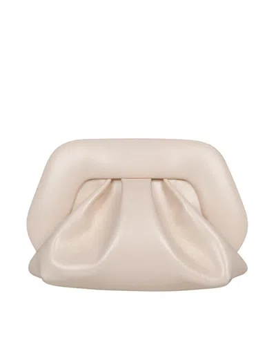 Themoirè Faux Leather Handbag In Brown