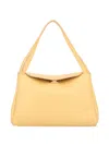 Themoirè Structured Shoulder Bag Top Handle In Yellow
