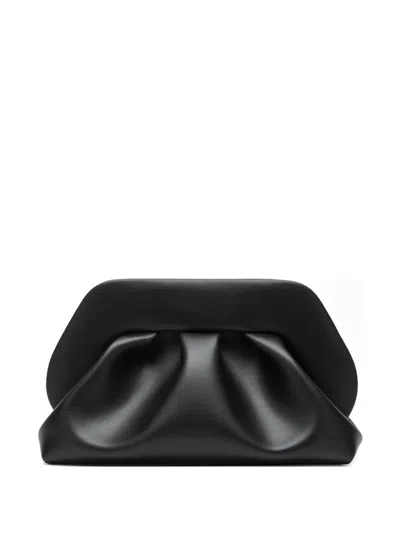 Themoirè Gathered Bios Medium Shoulder Bag In Black