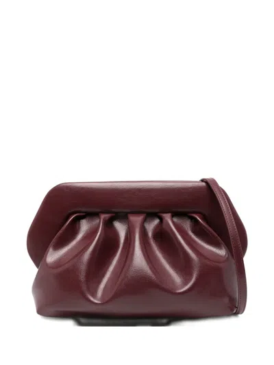 Themoirè Gathered Clutch Bag In Red