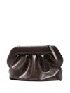 Themoirè Gathered Clutch Bag In Brown