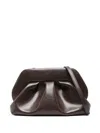 Themoirè Gathered Clutch Bag In Brown