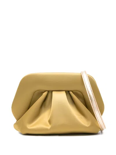 Themoirè Gathered Clutch Bag In Yellow