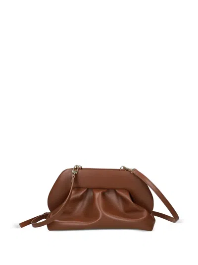 Themoirè Gathered Crossbody Bag In Brown