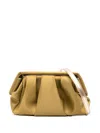 Themoirè Gathered Detachable-strap Clutch Bag In Gold