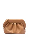Themoirè Gathered Texture Clutch In Macadamia Tone In Nude