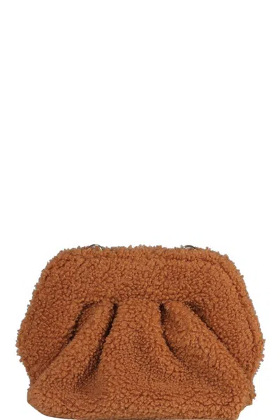 Themoirè Gea Clutch Bag In Beige