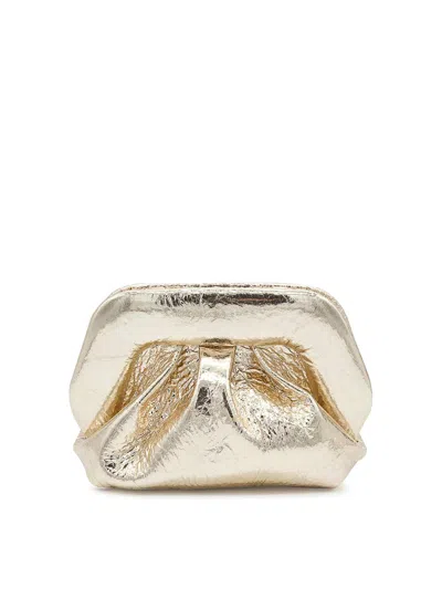 Themoirè Gea Clutch In Gold