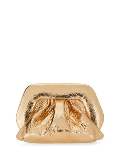 Themoirè Gea Clutch In Gold