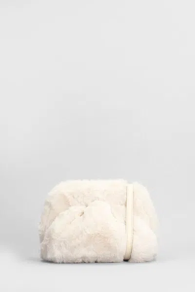 Themoirè Gea Fur Clutch In Beige