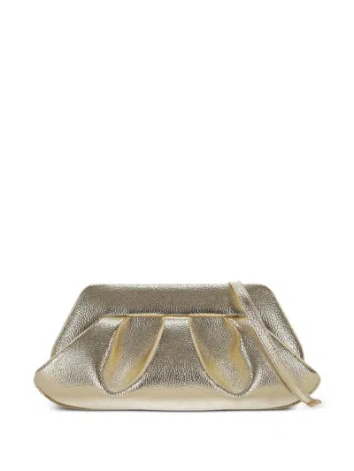 Themoire' Gea Laminated Clutch In Silver