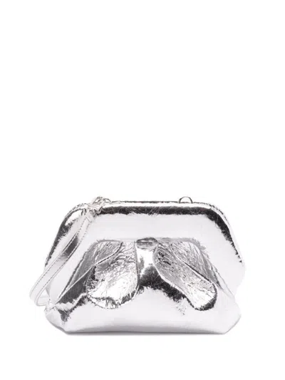 Themoirè Clutch "gea" Clutch In Silver