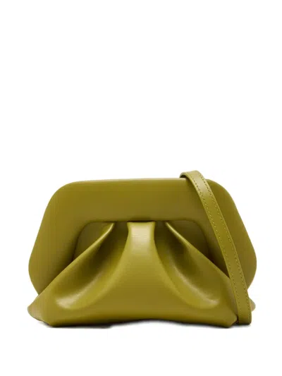 Themoirè Gea Pleated Clutch Bag In Green