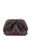 Themoirè Gea Pleated-panel Clutch Bag In Brown