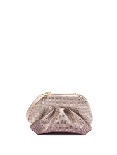 Themoire' `gea Strass Degradè` Clutch Bag In Metallic