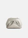 Themoirè 'gea Strass' Silver Vegan Leather Bag In Silver