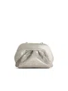 Themoirè 'gea Strass' Silver Vegan Leather Bag In Silver