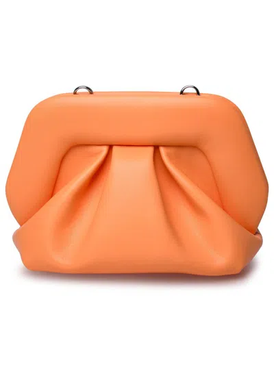 Themoirè Gea Vegan Leather Clutch Bag In Orange