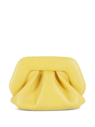 Themoirè Gea Vegan Leather Clutch In Yellow