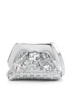 Themoirè Tia Weaved Laminated Shoulder Bag In Silver