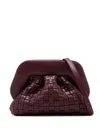 Themoirè Gea Woven Clutch In Red