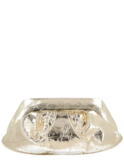 Themoirè Gold Pineapple Leaf Shoulder Bag