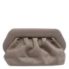 Themoirè Bios Suede Clutch In Neutral