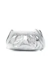 Themoirè Clutch "emera" In Silver