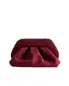 Themoirè Hand Clutch Bag In Bordeaux Tia Suede In Purple