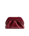 Themoirè Emera Clutch Plum Crocodile Effect In Red
