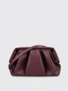 Themoirè Pleated Shoulder Strap Structured Clutch Bag In Purple