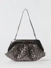 Themoirè Clutch  Woman Color Silver In Brown