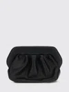 Themoirè Structured Black Bios Clutch With Magnetic Closure In Black