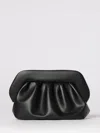 Themoirè Structured Black Bios Clutch With Magnetic Closure In Black