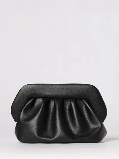 THEMOIRÈ THEMOIRÈ DRAPED VEGAN LEATHER BIOS CLUTCH THEMOIRÉ,I18783002