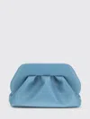 Themoirè Sculptural Medium Clutch With Removable Strap In Blue