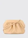 Themoirè Pleated Rectangular Clutch Adaptable Strap In Nude