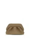 Themoirè Tia Suede Clutch In Sand