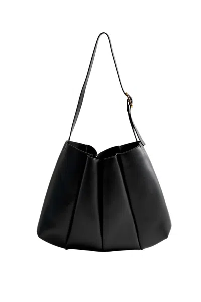 Themoirè Helena Vegan Fabric Handbag In Black