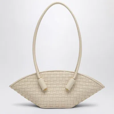 Themoirè Ivory Olympia Bag In Woven Eco-