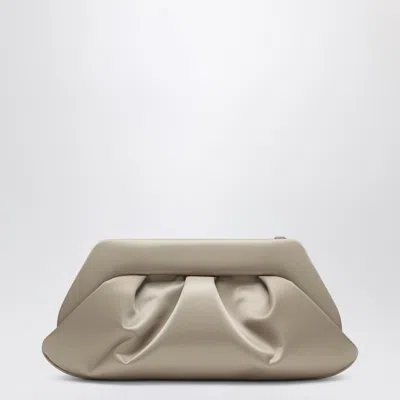 Themoirè Ivory Satin Clutch Emera In Gray
