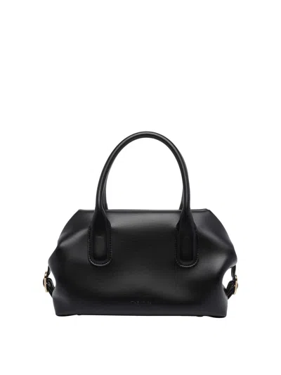 Themoirè Jet Black Tallia Trank Handbag