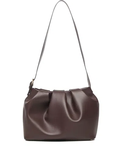 Themoirè Lara Pleated Shoulder Bag In Brown