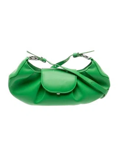Pre-owned Themoirè Leather Belt Bag In Green
