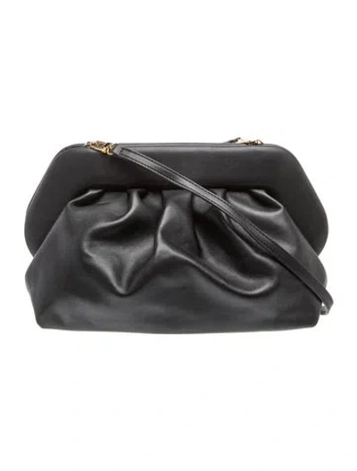 Pre-owned Themoirè Leather Bucket Bag W/ Tags In Black