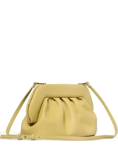 Themoirè Leather Clutch Bag In Yellow