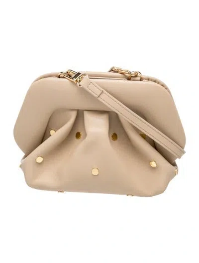 Pre-owned Themoirè Leather Clutch In Neutrals