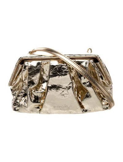Pre-owned Themoirè Leather Crossbody Bag In Gold/metallic