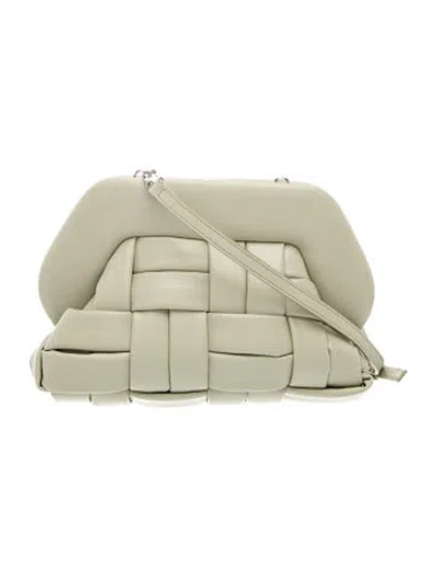 Pre-owned Themoirè Leather Crossbody Bag In Green